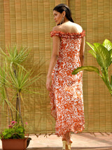 Monica Ruffled Off Shoulder Maxi