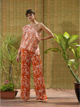 Monica Ruffled One Shoulder