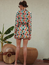 Delilah Button Down & Skort Set