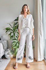 WHITE EMBROIDERED SHIRT