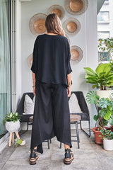 BLACK EMBROIDERED SHIRT