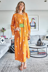 MANGO BANDHANI KIMONO DUSTER