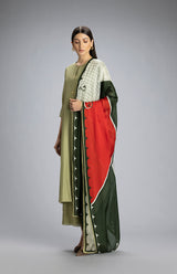 Subira Leaf Green Suit Set In Chanderi