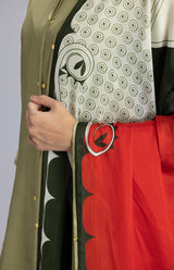 Subira Leaf Green Suit Set In Chanderi