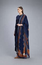 Kaniqua Navy Tunic Set In Chanderi