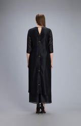 Subira Black Suit Set In Chanderi