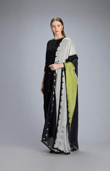 Subira Black Suit Set In Chanderi