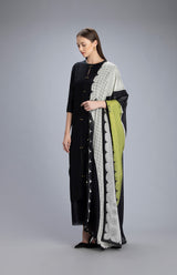 Subira Black Suit Set In Chanderi