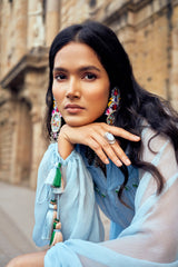 ICE BLUE LAYERED DRESS