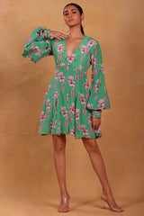 Mint Cherry Blossom Skater Dress - Masaba
