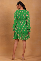Green Trixie Tiered Dress - Masaba