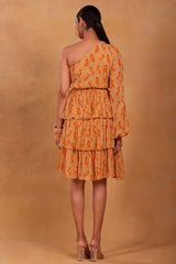 Oatmeal Mr Beaks One Shoulder Dress - Masaba