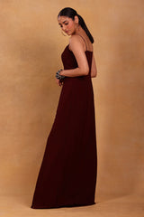 Maroon Canary Blossom Slip Dress - Masaba