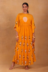 Yellow Canary Blossom Circular Kaftan - Masaba