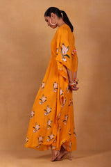 Yellow Canary Blossom Circular Kaftan - Masaba