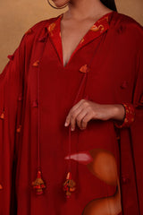 Maroon Mr Beaks Kaftan - Masaba