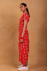 Red Tea Party Ruched Top - Masaba