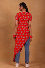 Red Tea Party Ruched Top - Masaba