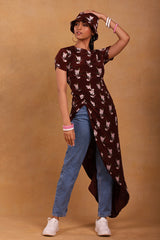 Maroon Canary Blossom Ruched Top - Masaba