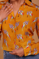 Yellow Heather Crop Shirt - Masaba