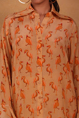 Oatmeal Mr Beaks Shirt Set - Masaba