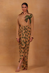 Tan Coco Drape Skirt Set - Masaba