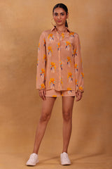 Oatmeal Florist Shorts Set - Masaba