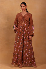 Brown Canary Blossom Pant Set - Masaba