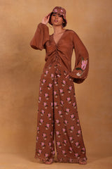 Brown Canary Blossom Pant Set - Masaba