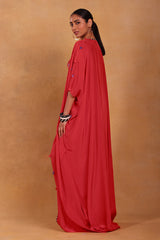 Red Tea Party Cape Set - Masaba