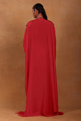 Red Tea Party Cape Set - Masaba