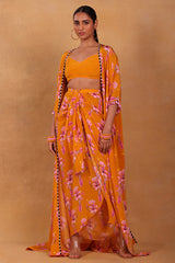 Yellow Cherry Blossom Cape Set - Masaba