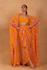 Yellow Cherry Blossom Cape Set - Masaba