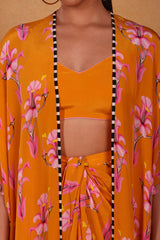 Yellow Cherry Blossom Cape Set - Masaba