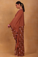 Brown Canary Blossom Cape Set - Masaba