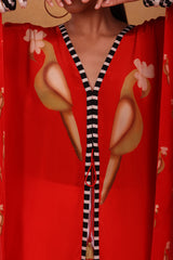 Red Feather Pop Culotte Set - Masaba