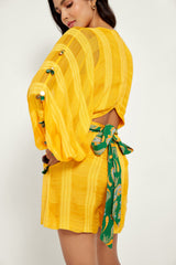 MANGO CUT-OUT KIMONO ROMPER