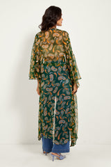GREEN PAISLEY DUSTER