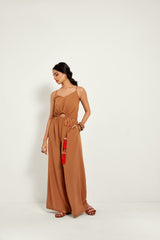 DESERT SAND CUT-OUT JUMPSUIT