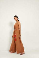 DESERT SAND CUT-OUT JUMPSUIT