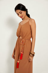 DESERT SAND CUT-OUT JUMPSUIT