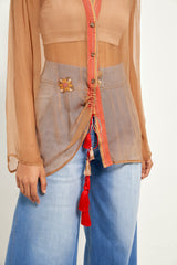 DESERT SAND SHEER SHIRT