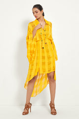 MANGO ASYMMETRIC WRAP DRESS