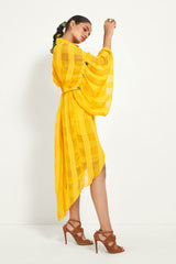 MANGO ASYMMETRIC WRAP DRESS