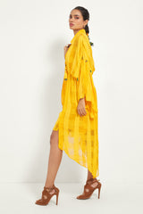 MANGO ASYMMETRIC WRAP DRESS