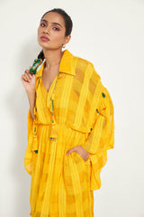 MANGO ASYMMETRIC WRAP DRESS