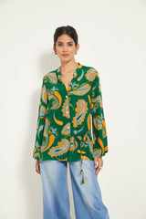 GREEN PAISLEY SHIRT