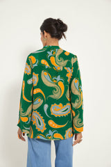 GREEN PAISLEY SHIRT