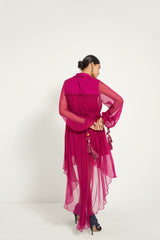 MAGENTA LAYERED DRESS