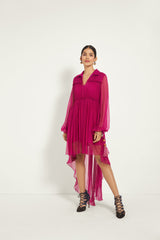 MAGENTA LAYERED DRESS